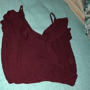 Cute maroon top